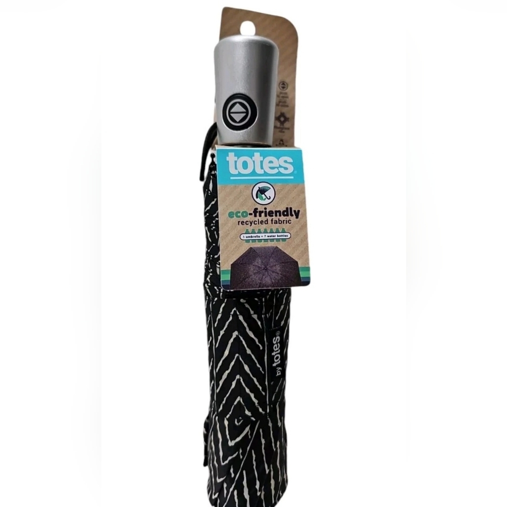 Totes Black and White Umbrella (D)